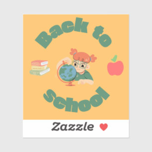 Back to School Cute Globe Stickers