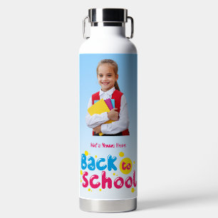 Back to School Cute Kids Student Water Bottle