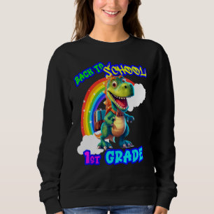 Back to School Dinosaur 1st Grade Sweatshirt