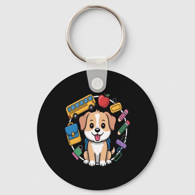 Back To School Dog Lovers Key Ring (Front)