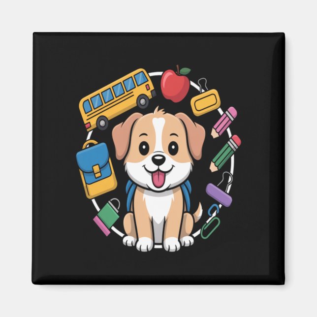Back To School Dog Lovers Magnet (Front)
