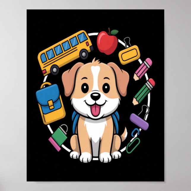 Back To School Dog Lovers Poster (Front)