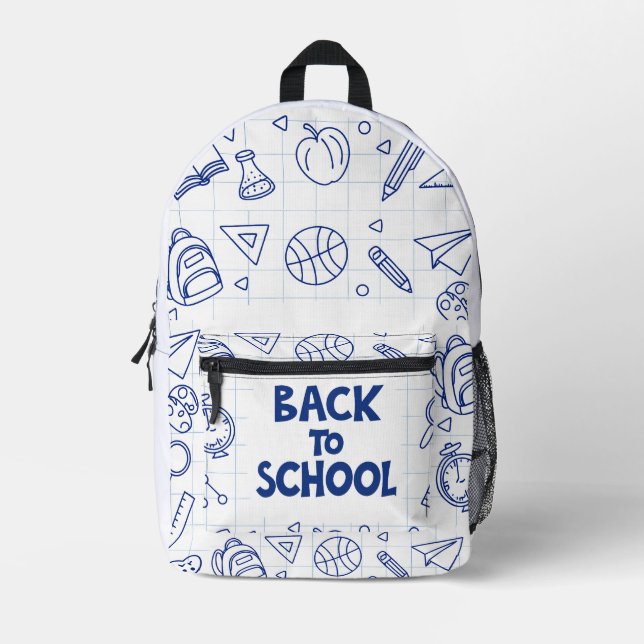 Back to School Doodle Backpack (Front)