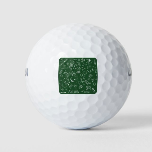 back to school doodles golf balls (Front)