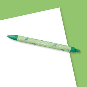 Back-to-School Doodles Kid Personalised Green Pen