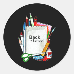 Back To School Element Classic Round Sticker