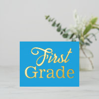 Back to School Elementary Grade Welcome Postcard