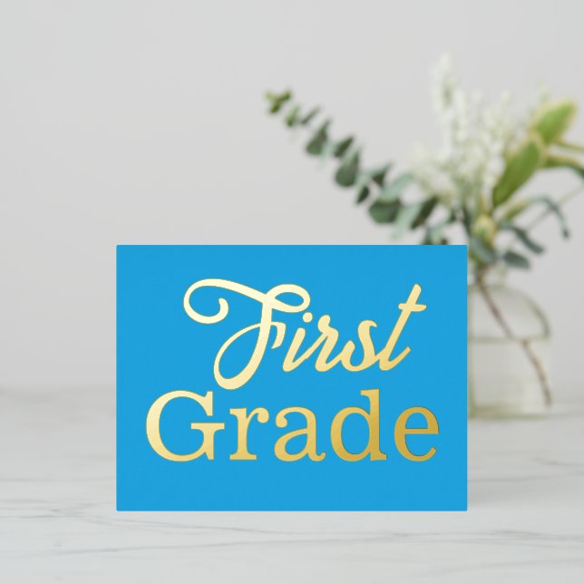 Back to School Elementary Grade Welcome Postcard (Standing Front)