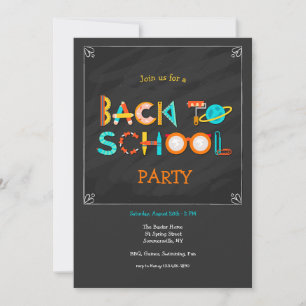 Back To School Elements Party Invitation