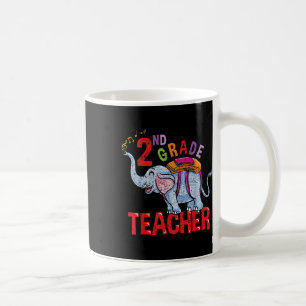Back To School Elephant 2nd Grade Teacher Vintage  Coffee Mug