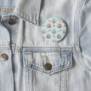 Back to School Elephant Pattern 6 Cm Round Badge