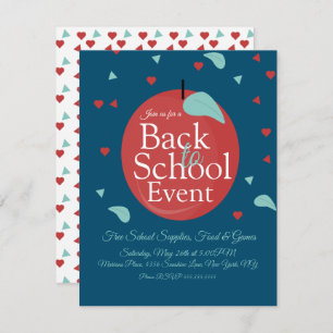 Back to School Event Fruit Apple Flyer  Card