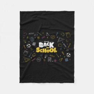 Back To School Face Mask Funny Teacher And Student Fleece Blanket