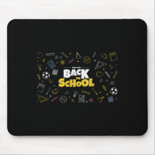 Back To School Face Mask Funny Teacher And Student Mouse Pad