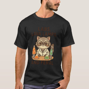 Back To School Feral Science Teacher Racoon Labs T-Shirt