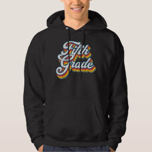 Back To School Fifth Grade 5th Grade Vintage Retro Hoodie