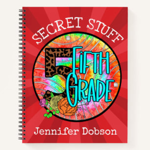 Back to school fifth grade notebook