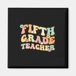 Back To School Fifth Grade Teacher Colourful Kids Magnet