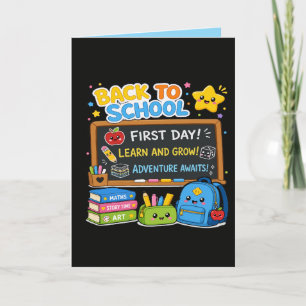 Back to School First Day Adventures Kids Card