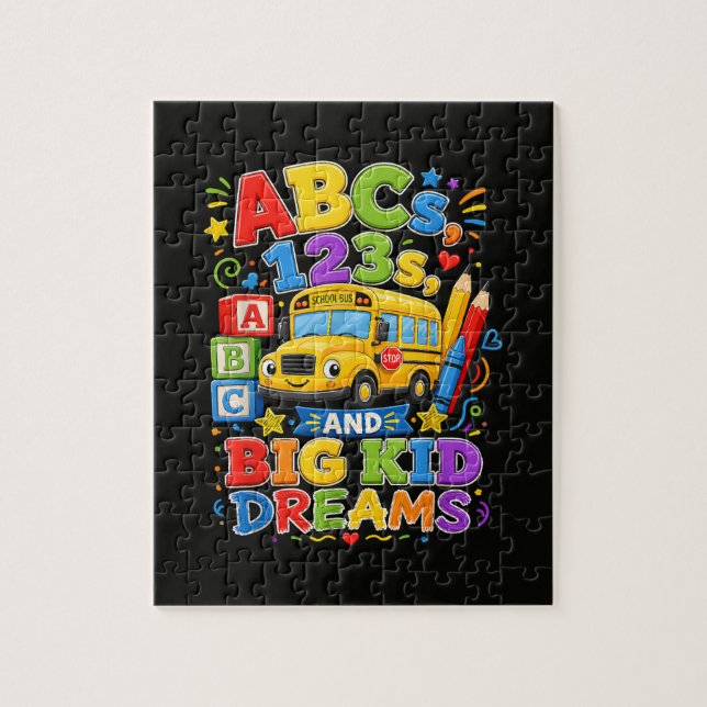Back to School First Day Big Kid Dreams Jigsaw Puzzle (Vertical)