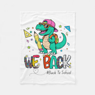 Back To School First Day Dinosaur Teachers Boys Gi Fleece Blanket