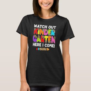 Back To School First Day Hello Kindergarten Rainbo T-Shirt