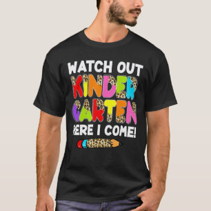 Back To School First Day Hello Kindergarten Rainbo T-Shirt