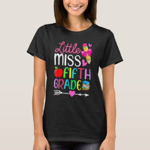 Back To School First Day Kids Little Miss Fifth G T-Shirt