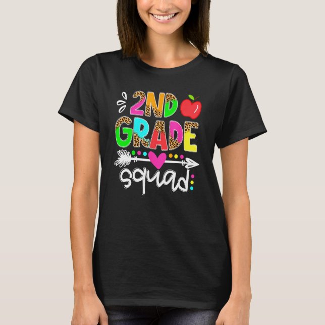 Back To School First Day Of 2nd Grade Squad Teache T-Shirt (Front)