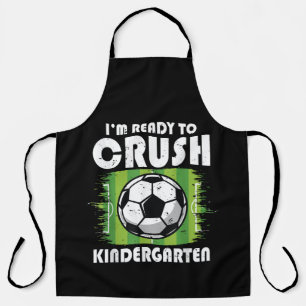 Back to School First Day of Kindergarten Soccer Apron