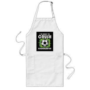 Back to School First Day of Kindergarten Soccer Long Apron