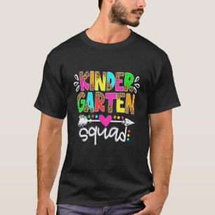 Back To School First Day Of Kindergarten Squad Tea T-Shirt
