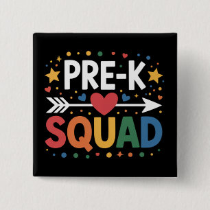 Back to School First Day of Pre-K Preschool  15 Cm Square Badge