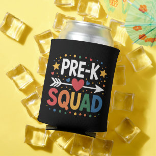 Back to School First Day of Pre-K Preschool Can Cooler