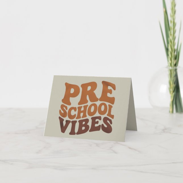 Back to School First Day of Pre-K Preschool Groovy Announcement (Front)