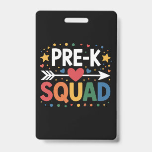 Back to School First Day of Pre-K Preschool  ID Badge