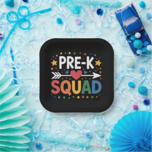 Back to School First Day of Pre-K Preschool Paper Plate