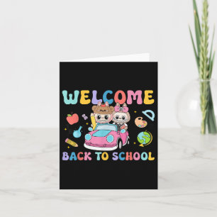 Back To School First Day Of School Monster Teacher Card