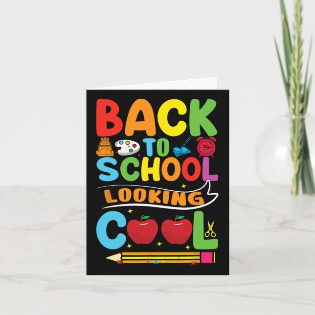 Back To School First Day Of School Teachers Kids  Card (Front)