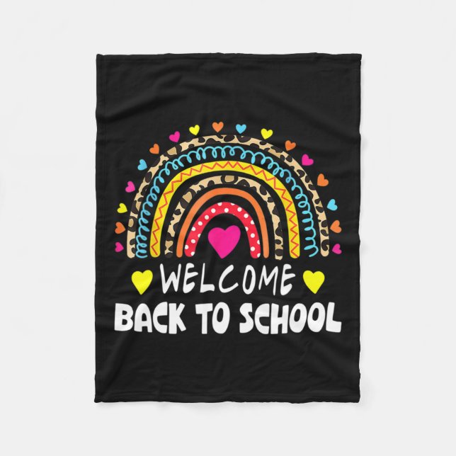 Back To School First Day Of School Teachers Studen Fleece Blanket (Front)