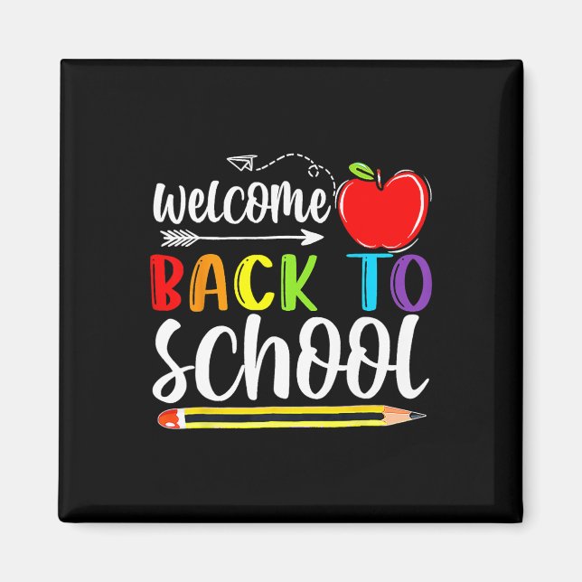 Back To School First Day Of School Teachers Studen Magnet (Front)
