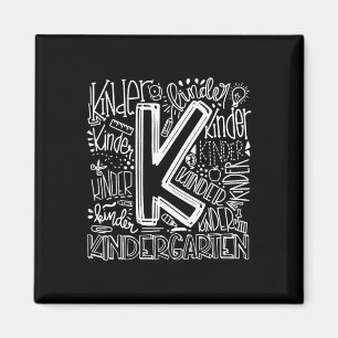 Back To School First Day Of School Typography Kind Magnet
