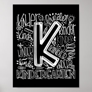 Back To School First Day Of School Typography Kind Poster