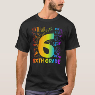 Back To School First Day of School Typography Sixt T-Shirt