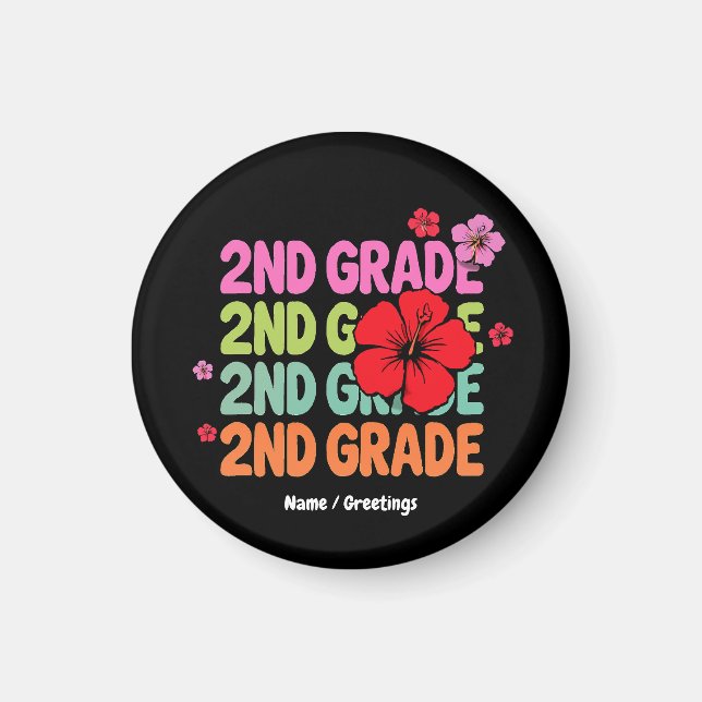 Back to School First Day of Second Grade Cute  Magnet (Front)