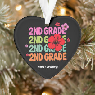 Back to School First Day of Second Grade Cute Ornament