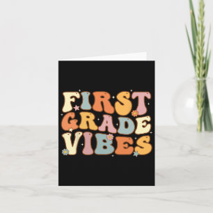 Back To School First Grade Vibes Student Teacher W Card