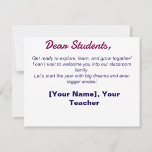 Back to School Flat Card – Let the Adventure Begin