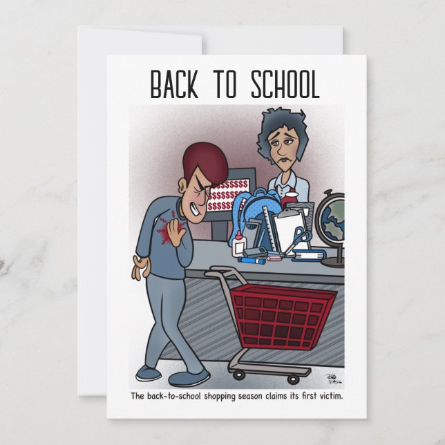 Back To School Flat Greeting Card (Front)