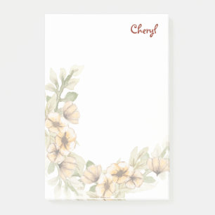 Back to School Floral Post-it Notes